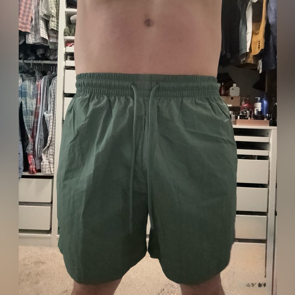 Abercrombie & Fitch Teal Green Drawstring Swim Shorts - Picture 4 of 4